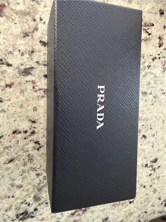 Prada White Rectangular Sunglasses with Black Lenses main image 6